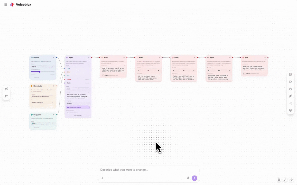 Edit visually on the canvas